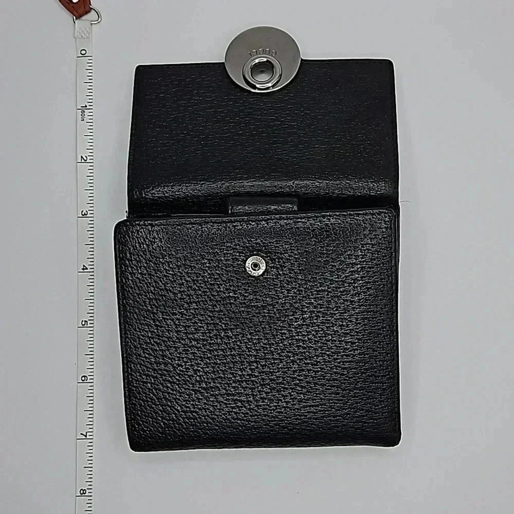 Gucci Black Leather wallet with coin pouch with dust bag - Picture 2 of 10